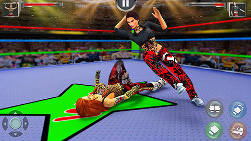 Gameplay of the Women wrestling revolution pro for Android phone or tablet.