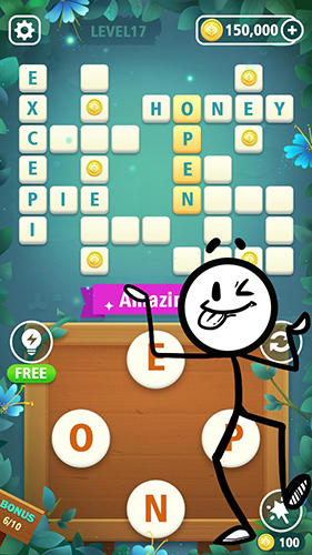 Gameplay of the Word holiday for Android phone or tablet.