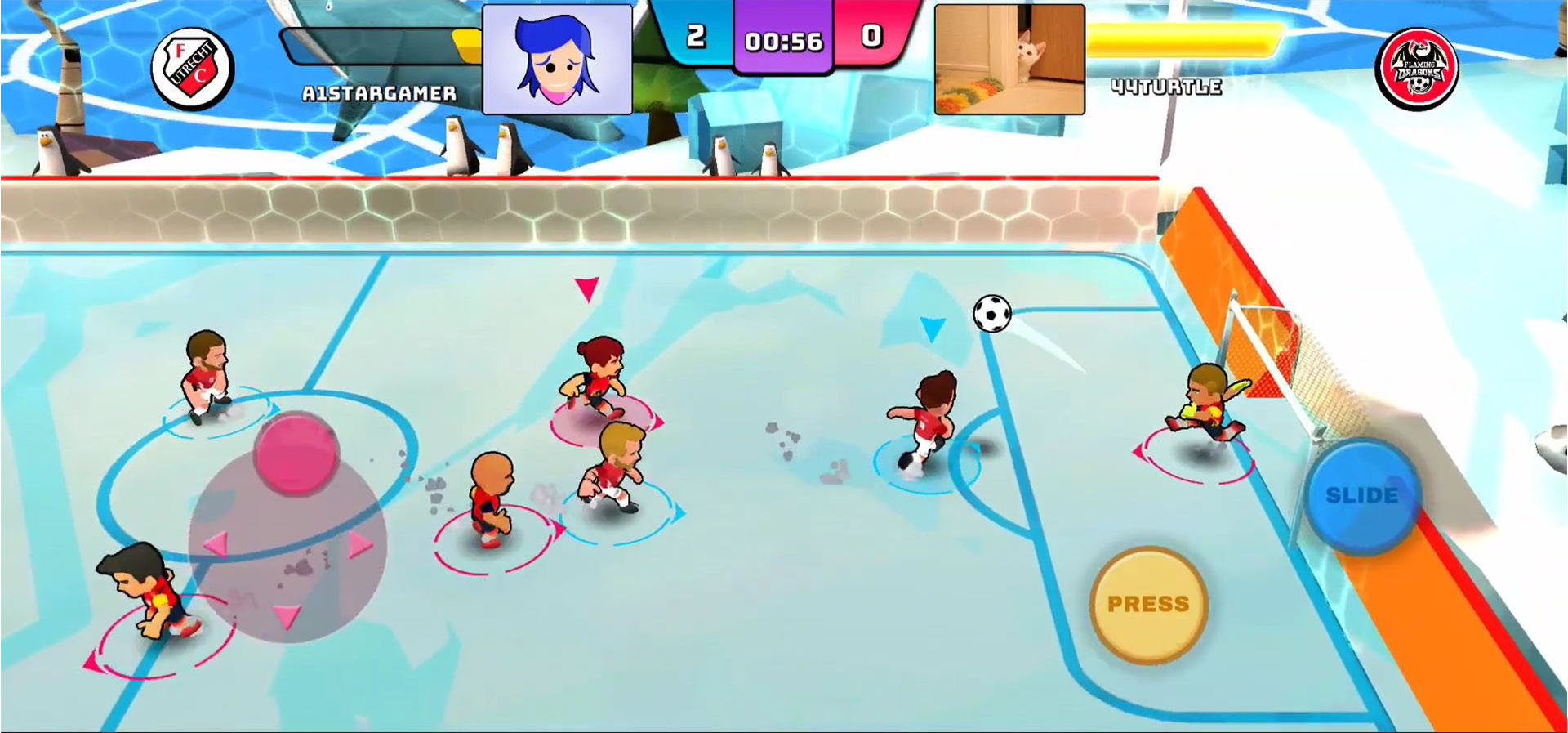 Gameplay of the World League Live! Football for Android phone or tablet.