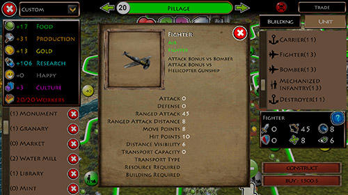 Gameplay of the World of empires for Android phone or tablet.