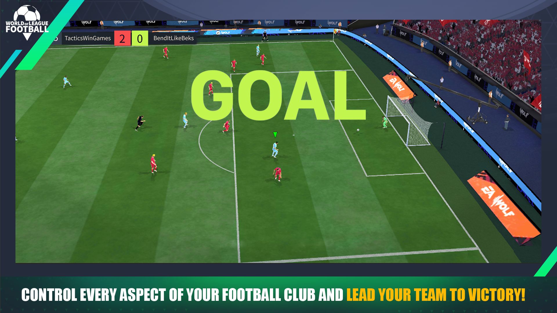 Gameplay of the World of League Football for Android phone or tablet.