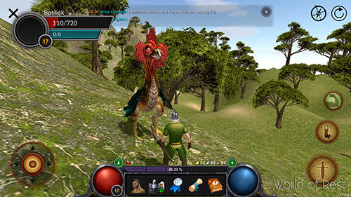 Gameplay of the World of rest: Online RPG for Android phone or tablet.