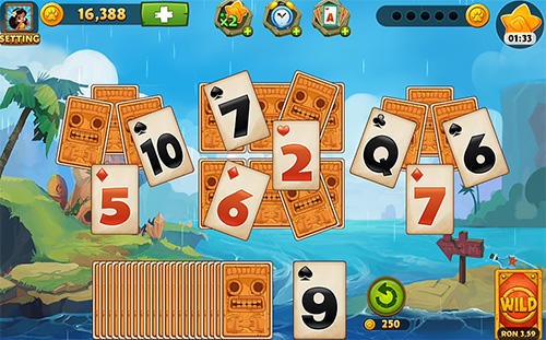 Gameplay of the World of solitaire for Android phone or tablet.