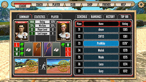 Gameplay of the World of tennis: Roaring 20's for Android phone or tablet.
