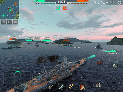 Gameplay of the World of warships blitz for Android phone or tablet.