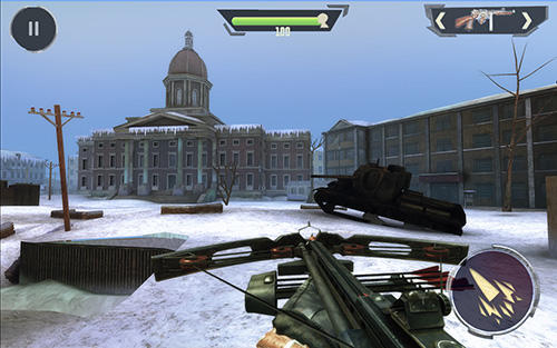 Gameplay of the World war 2: Battleground survival winter shooter 2 for Android phone or tablet.