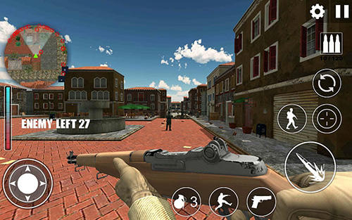 Gameplay of the World war 2: WW2 secret agent FPS for Android phone or tablet.