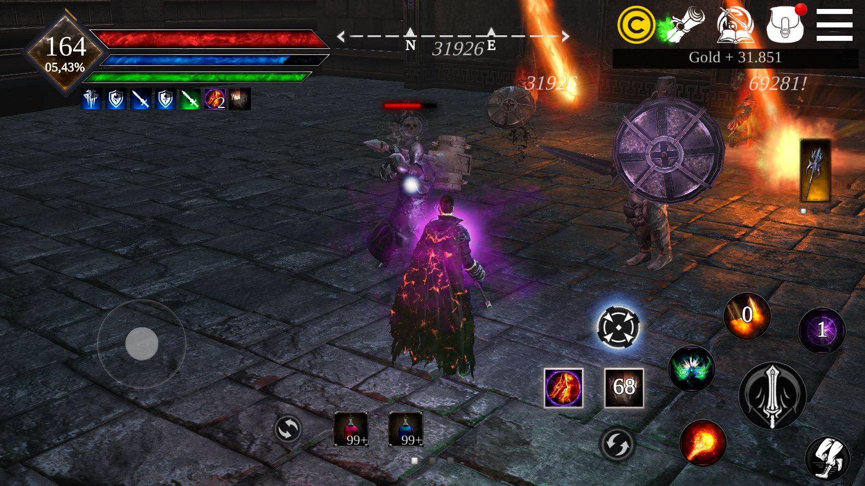 Gameplay of the WR: Legend Of Abyss RPG for Android phone or tablet.