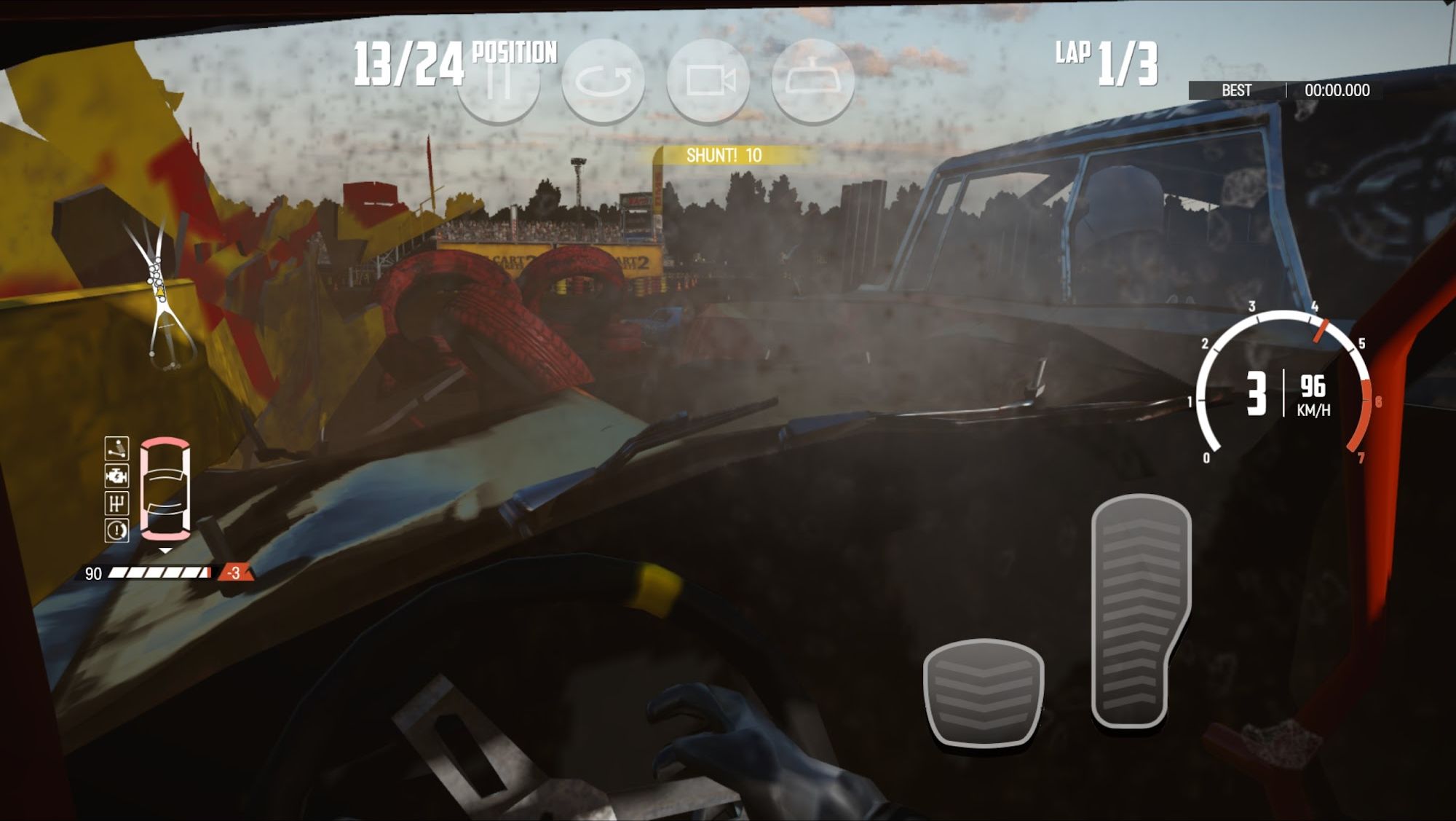 Gameplay of the Wreckfest for Android phone or tablet.