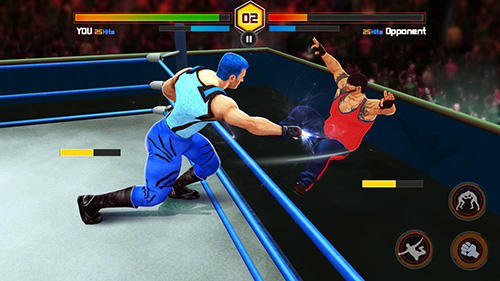 Gameplay of the Wrestling world mania: Wrestlemania revolution for Android phone or tablet.
