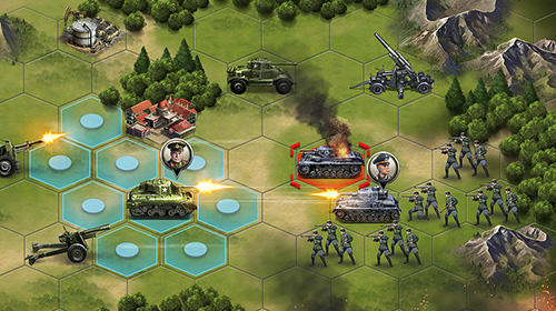 Gameplay of the WW2: Strategy commander for Android phone or tablet.