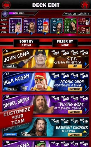 Full version of Android apk app WWE Super сard for tablet and phone.