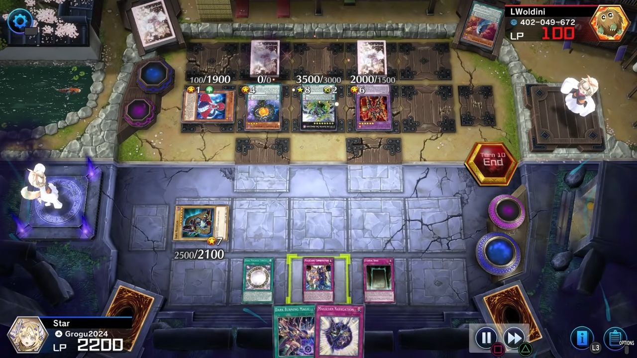 Gameplay of the Yu-Gi-Oh! Master Duel for Android phone or tablet.