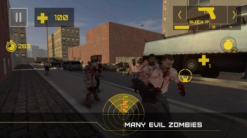 Gameplay of the Zombie defense: Escape for Android phone or tablet.
