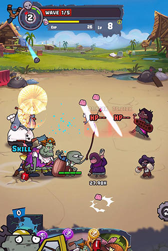 Gameplay of the Zombie friends idle for Android phone or tablet.