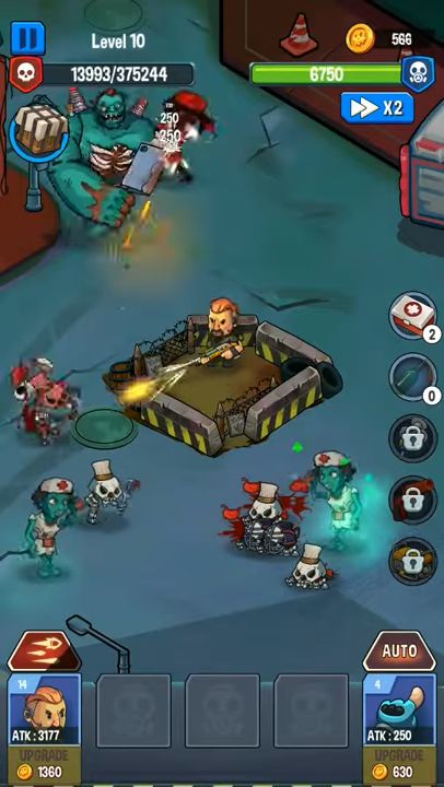 Gameplay of the Zombie idle: City defense for Android phone or tablet.