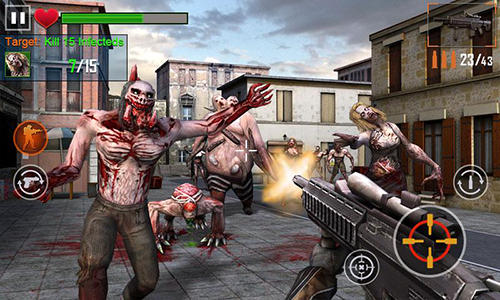 Gameplay of the Zombie shooter 3D by Doodle mobile ltd. for Android phone or tablet.