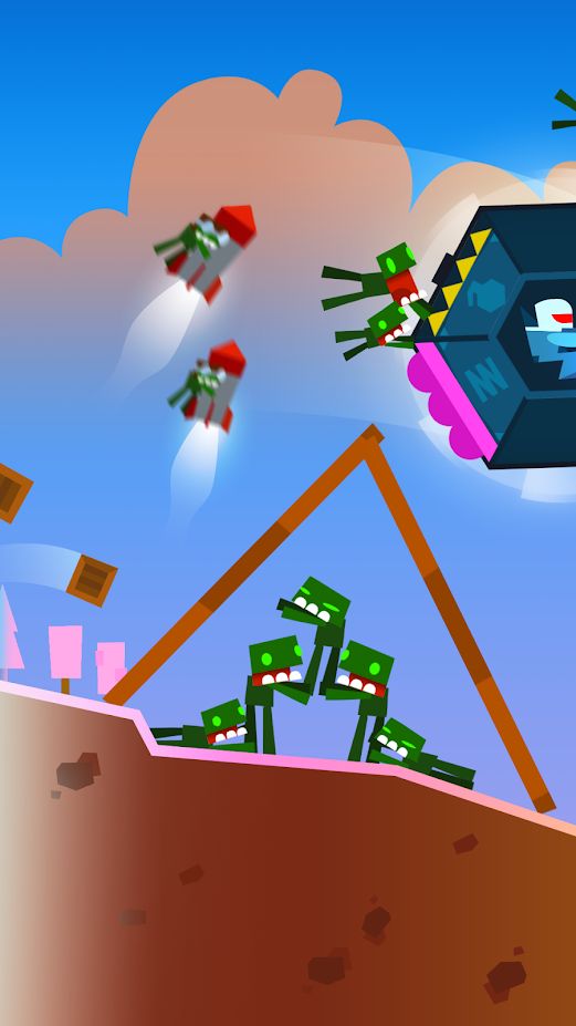Gameplay of the Downhill Smash for Android phone or tablet.