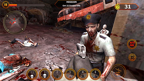 Gameplay of the Zombie sniper counter shooter: Last man survival for Android phone or tablet.