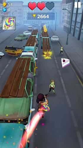 Gameplay of the Zombie survival: Run and gun for Android phone or tablet.