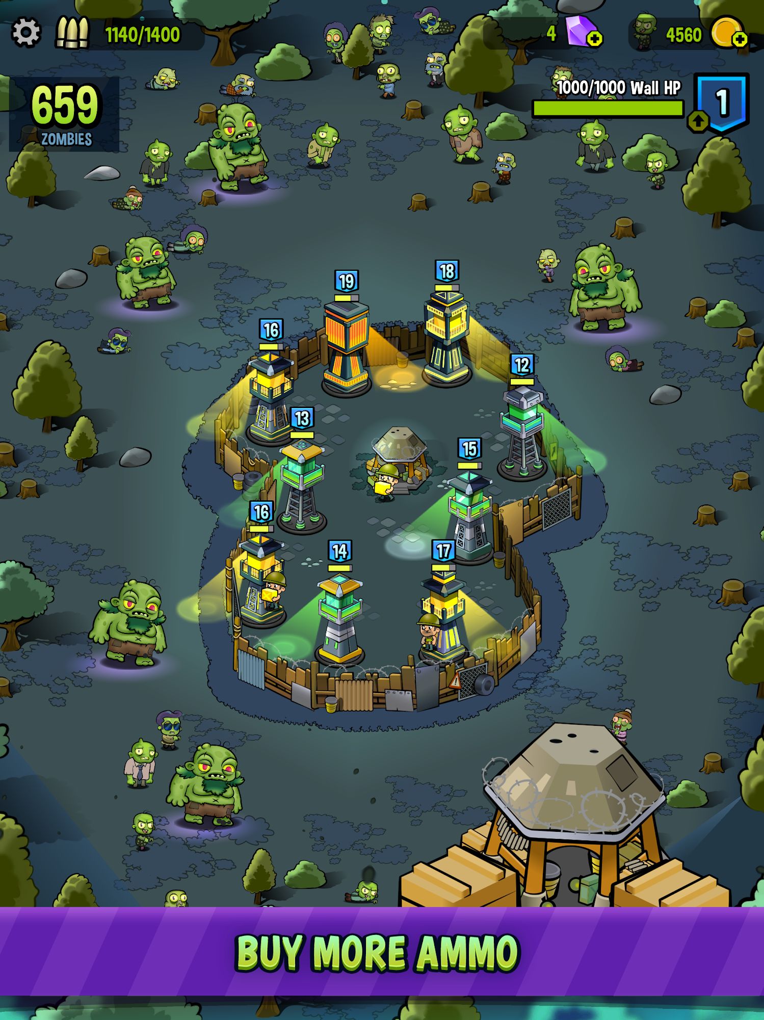 Gameplay of the Zombie Towers for Android phone or tablet.
