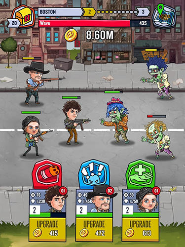Gameplay of the Zombieland: Double tapper for Android phone or tablet.