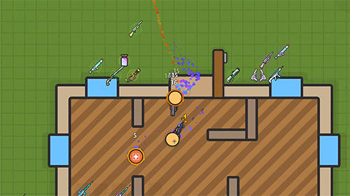 Gameplay of the Zombs royale.io: 2D battle royale for Android phone or tablet.