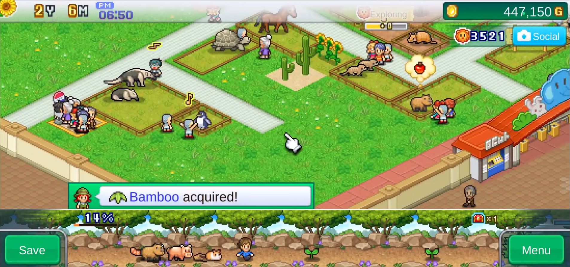 Gameplay of the Zoo Park Story for Android phone or tablet.