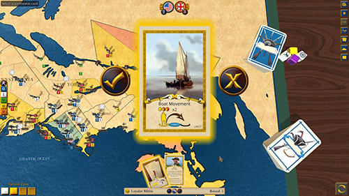 Gameplay of the 1775: Rebellion for Android phone or tablet.