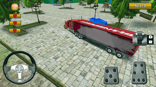 Gameplay of the 18 wheeler truck simulator for Android phone or tablet.