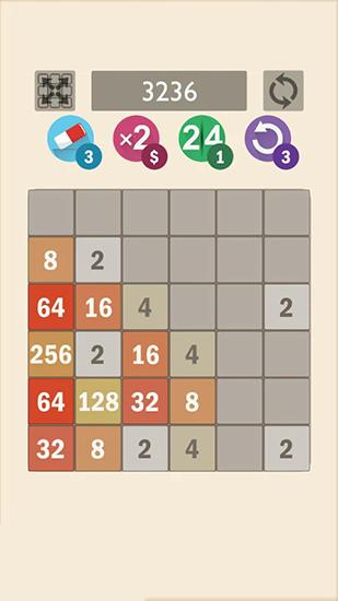 Gameplay of the 2048 power for Android phone or tablet.