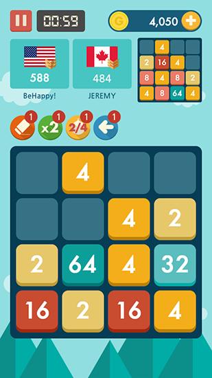Gameplay of the 2048 World championship for Android phone or tablet.