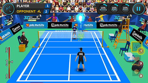 3D pro badminton challenge - Android game screenshots.