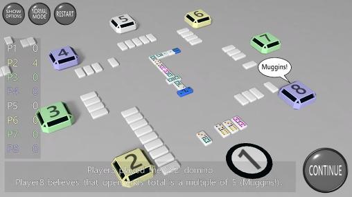Gameplay of the 3D dominoes for Android phone or tablet.