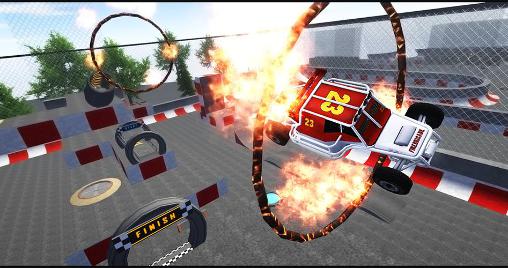 Gameplay of the 3D extreme stunt: Formula racer for Android phone or tablet.