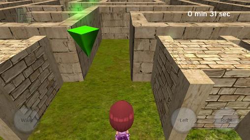 Gameplay of the 3D maze for Android phone or tablet.