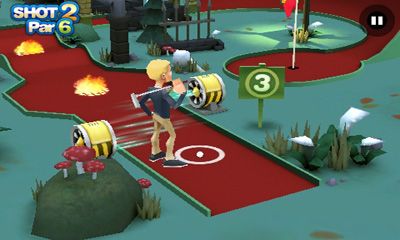 Gameplay of the 3D Mini Golf Challenge for Android phone or tablet.