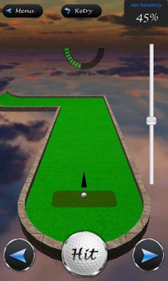 Gameplay of the 3D Mini Golf Masters for Android phone or tablet.
