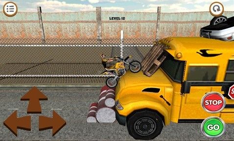 Gameplay of the 3D motocross: Industrial for Android phone or tablet.