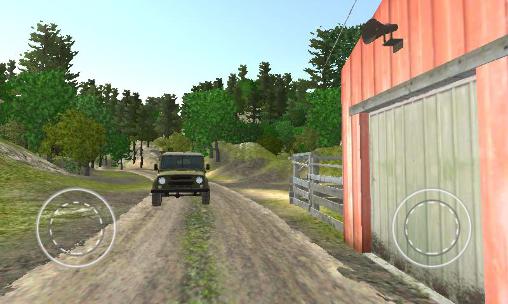 Gameplay of the 4x4 SUVs in the backwoods for Android phone or tablet.