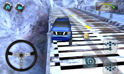 Gameplay of the 4x4 Winter snow drive 3D for Android phone or tablet.