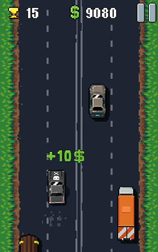 Gameplay of the 8bit highway: Retro racing for Android phone or tablet.