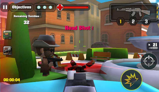 Gameplay of the Action of mayday: Zombie world for Android phone or tablet.