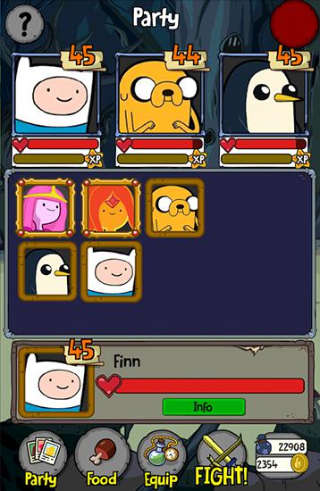 Gameplay of the Adventure time: Puzzle quest for Android phone or tablet.
