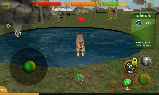 Gameplay of the Adventures of wild tiger for Android phone or tablet.