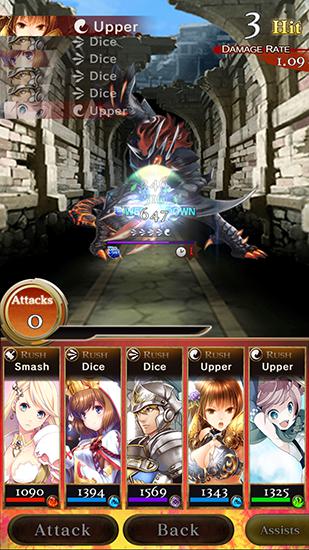 Gameplay of the Age of Ishtaria: Action battle RPG for Android phone or tablet.