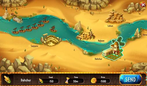 Gameplay of the Age of pyramids: Ancient Egypt for Android phone or tablet.