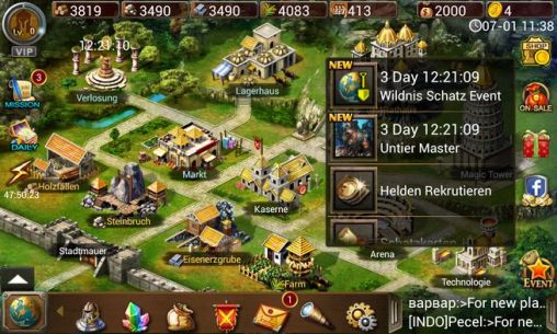 Gameplay of the Age of warring empire for Android phone or tablet.