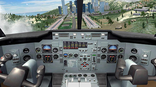 Airplane flight pilot simulator - Android game screenshots.