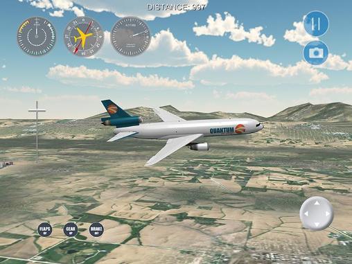 Gameplay of the Airplane! 2: Flight simulator for Android phone or tablet.